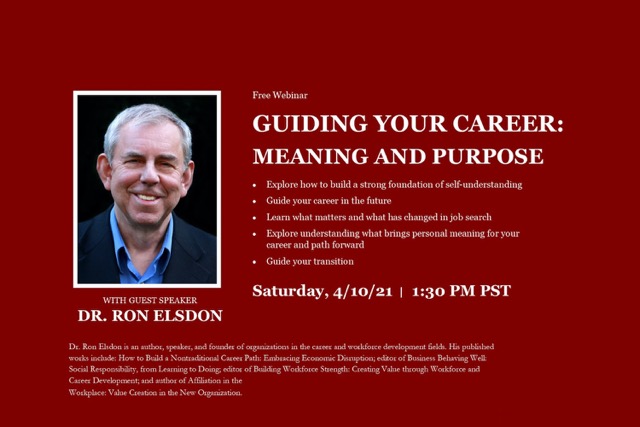 Dr. Ron Elsdon Flyer with event detailed information