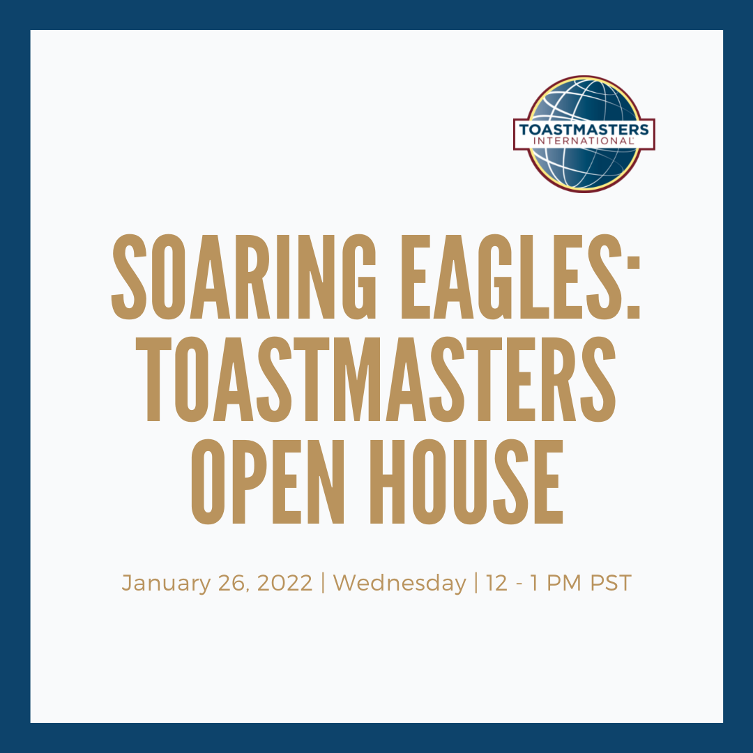 Soaring Eagles: Toastmasters Open House Event Flyer