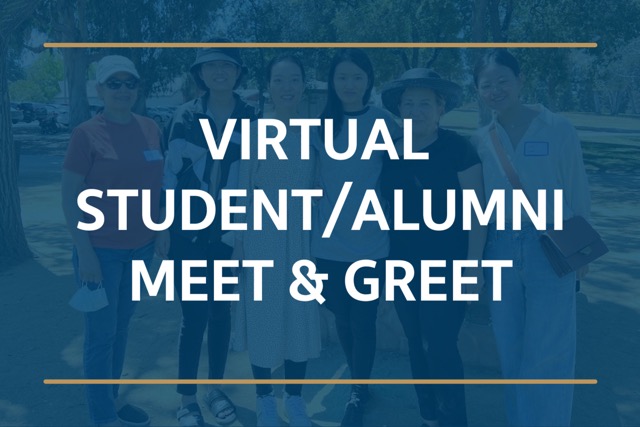 Virtual Student/Alumni Meet & Greet Flyer