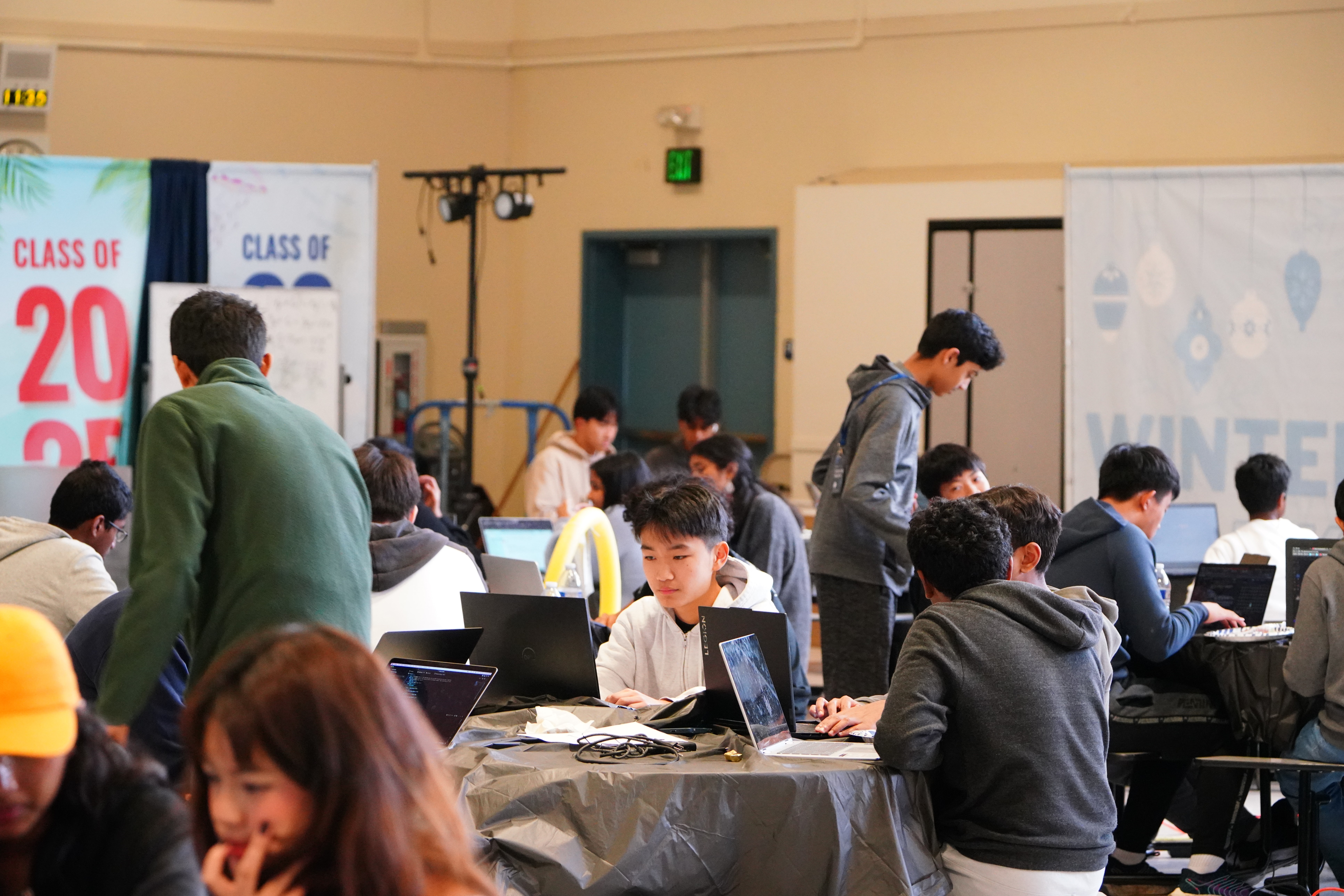 Students at the SFBU Viking Hackathon in February 2024.