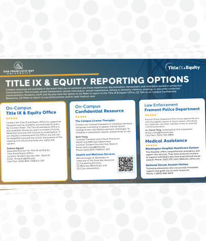 Title IX Reporting Options