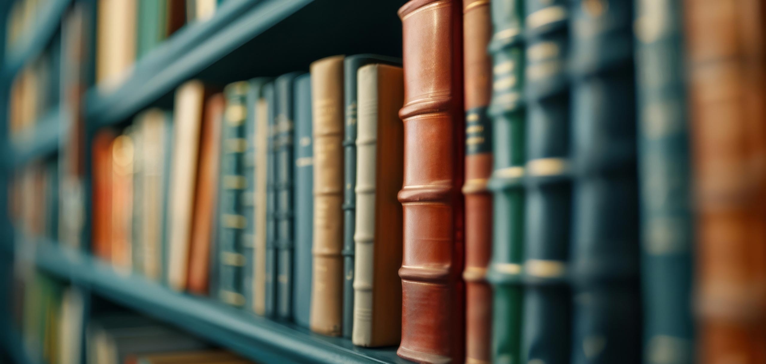 Book shelf with numerous books.