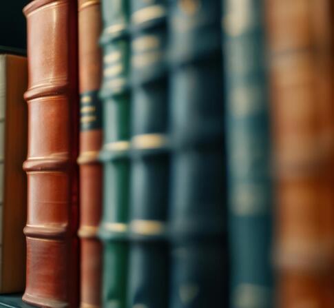 Book shelf with numerous books.