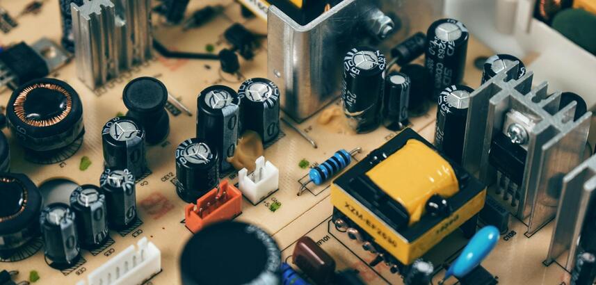 Black Transistor Beside Capacitor