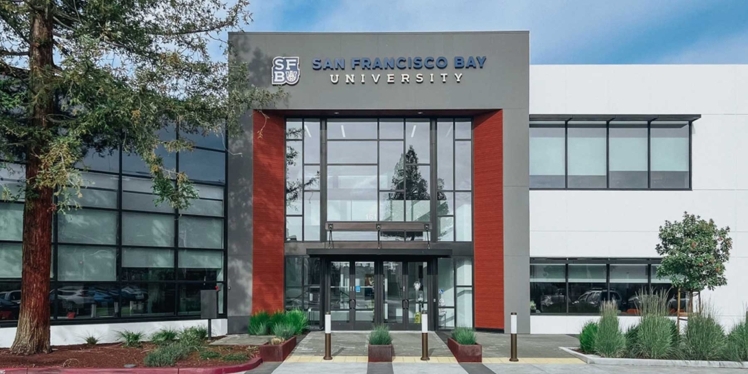 Front of SFBU admin buildings.