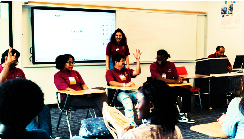 Students learning in a clasroom